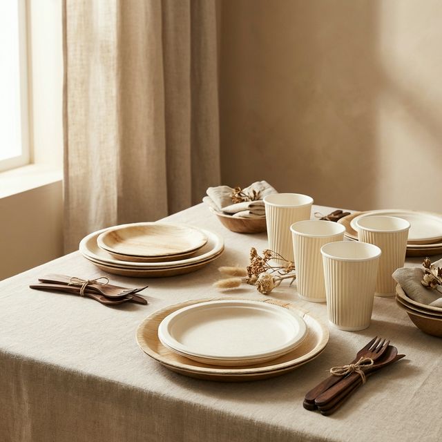 Premium eco-friendly disposable tableware